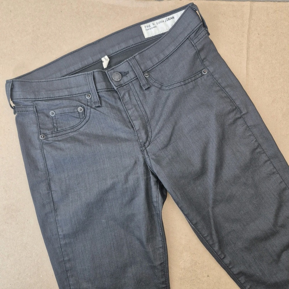 Rag & Bone Jean Zipper Capri Pant‎ Women's 28 (30x28) Mid-Rise Stretch Black